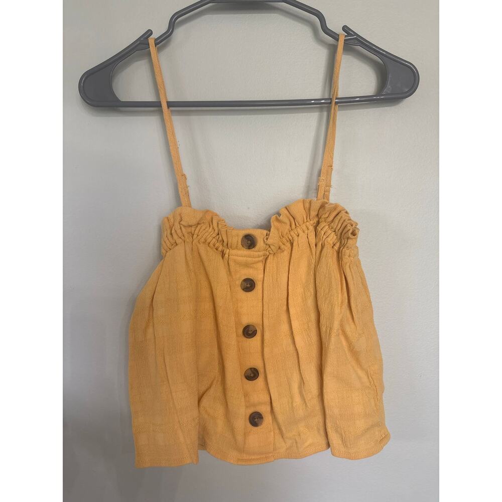 American Eagle Women’s Yellow Cami Tank Top Size Large Boho Babydoll